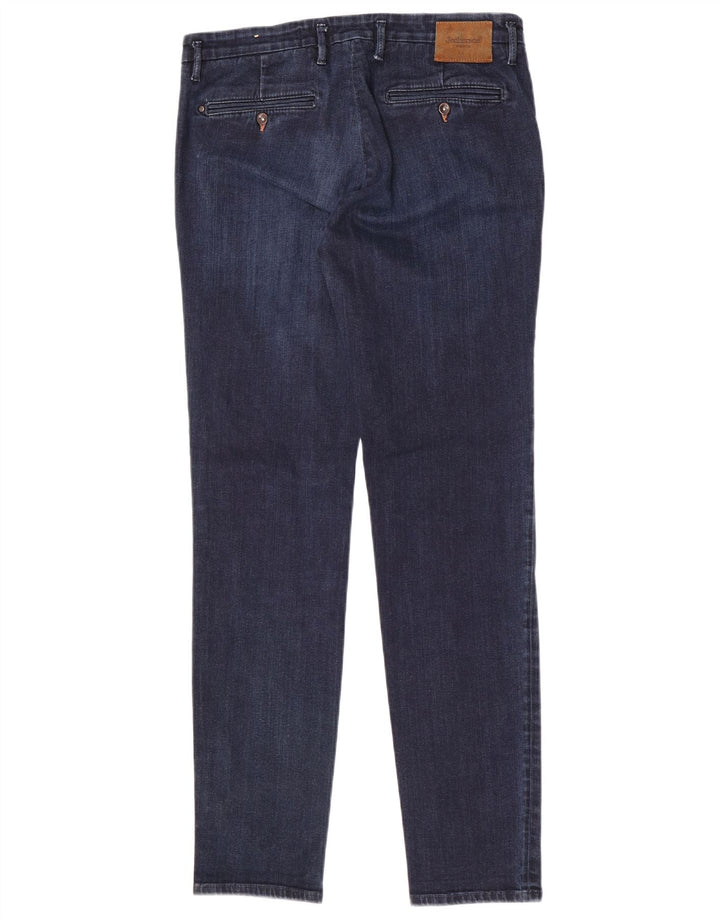 Calça jeans feminina Jeckerson W33 L33 azul marinho algodão