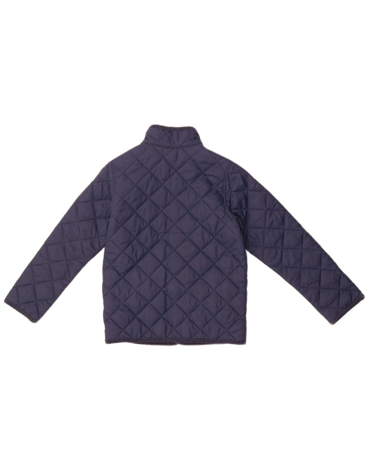 Jaqueta acolchoada feminina Benetton UK 10 pequena azul marinho