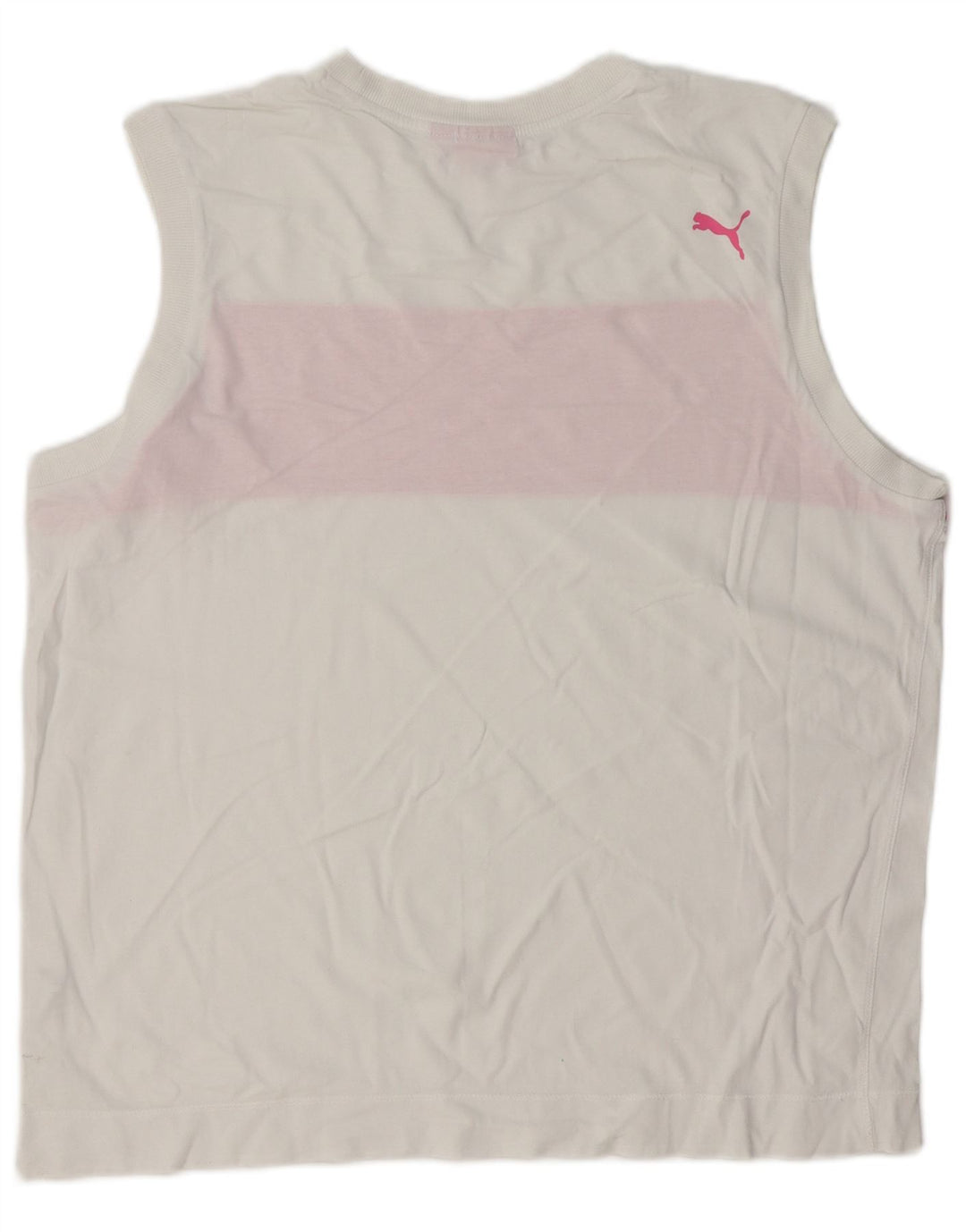 PUMA Masculino Graphic Vest Top XL Branco Colorblock Algodão