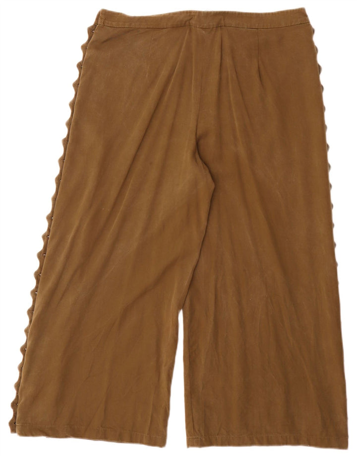 Calça capri feminina Zara grande W32 L24 cáqui