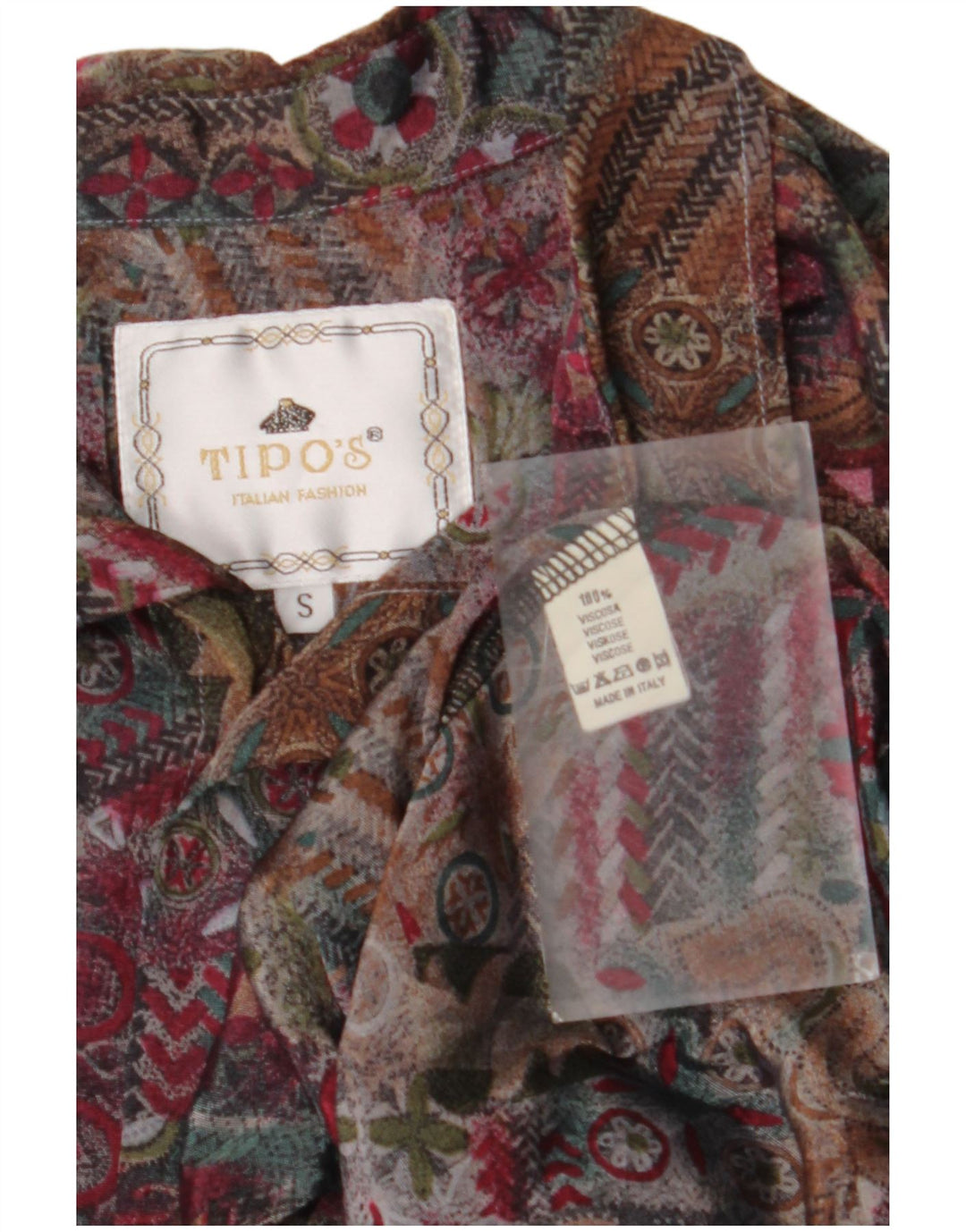 Tipo'S Camisa Masculina Solta Fit Pequena Viscose Floral Multicolorida