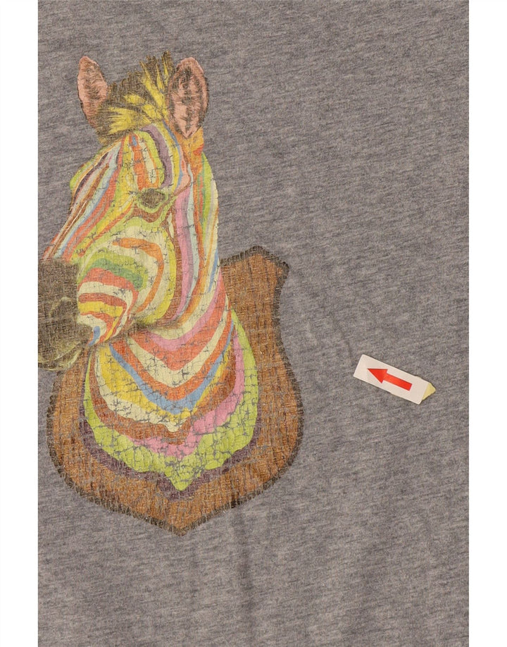 Camiseta masculina PAUL SMITH com estampa gráfica pequena de algodão cinza com estampa animal