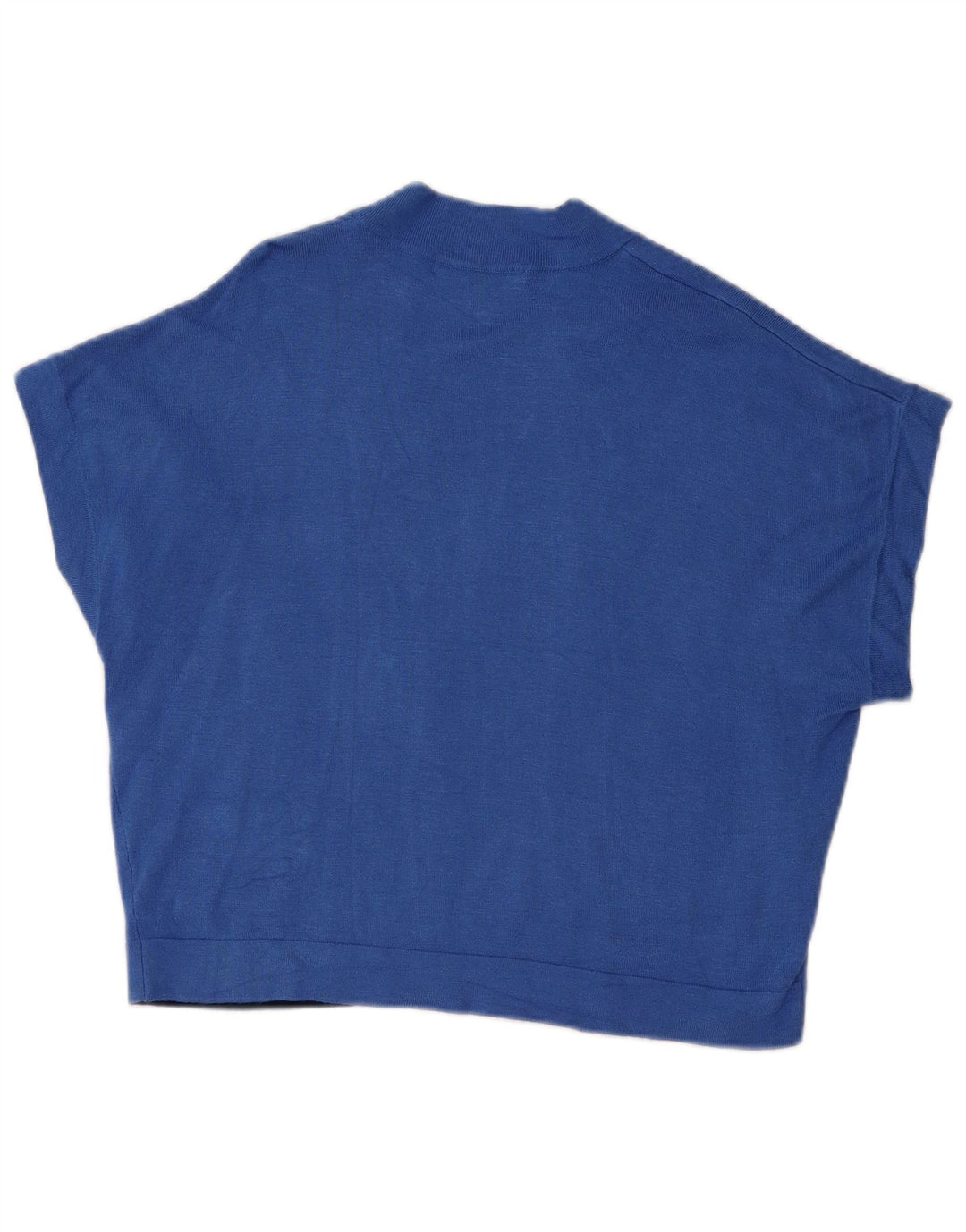 Suéter cardigã aberto feminino de manga curta Marks & Spencer Reino Unido 16 grande azul