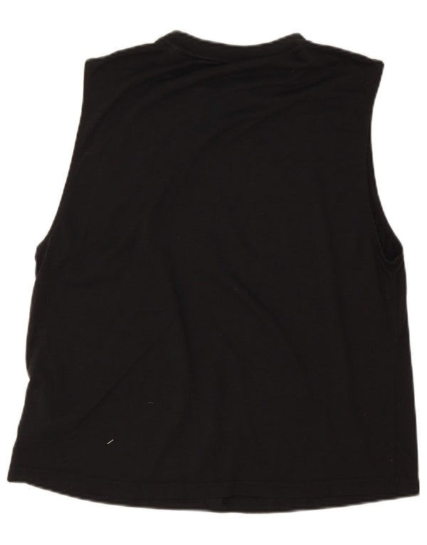Adidas Womens Graphic Vest Top UK 14 Médio Preto Poliéster