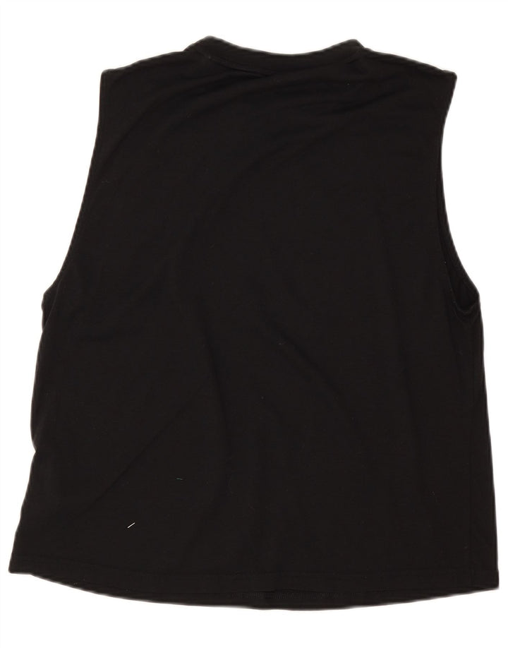 Adidas Womens Graphic Vest Top UK 14 Médio Preto Poliéster