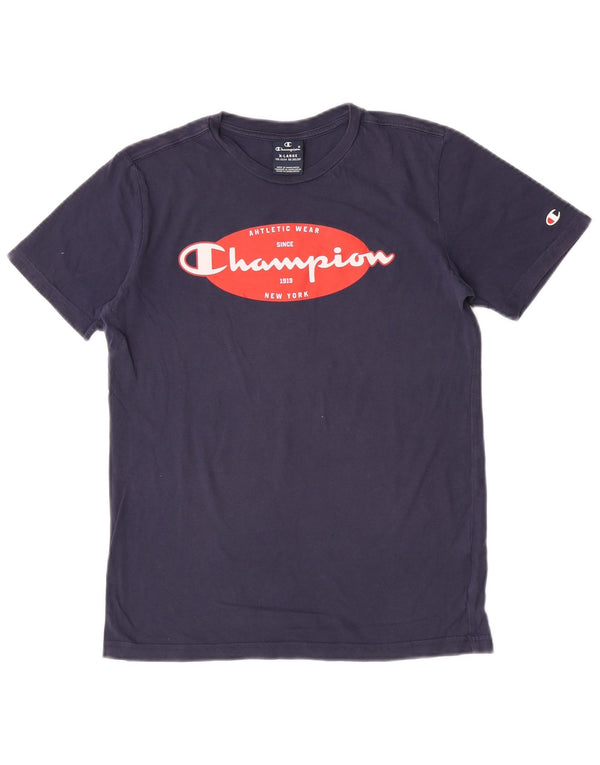 Camiseta Champion Boys Graphic Top 13-14 Anos XL Azul Marinho