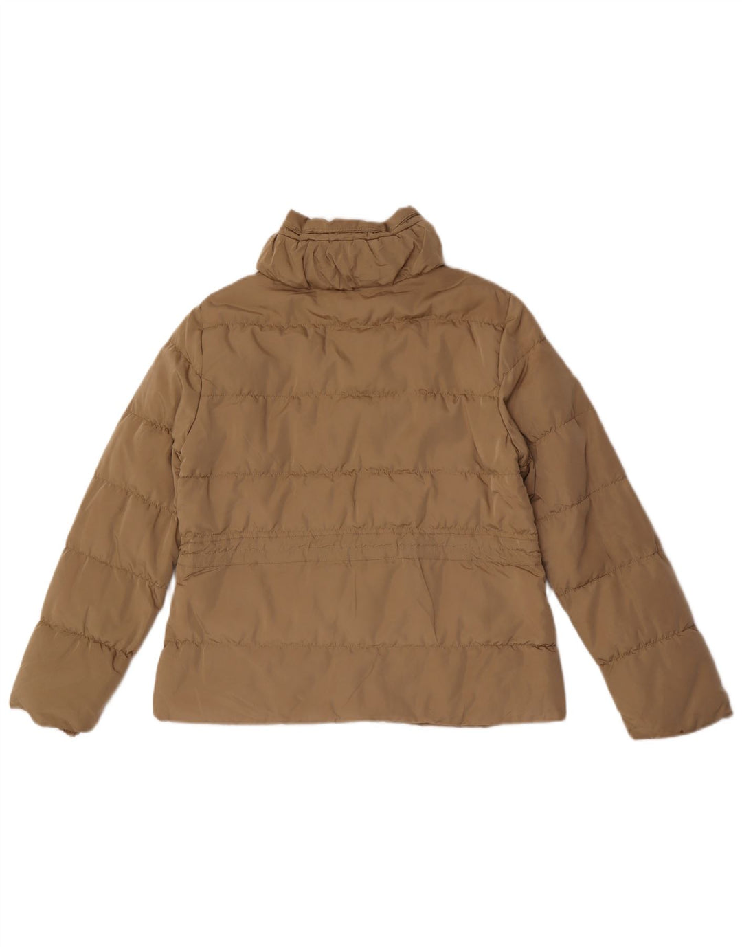 Jaqueta acolchoada feminina Zara UK 18 XL poliéster bege
