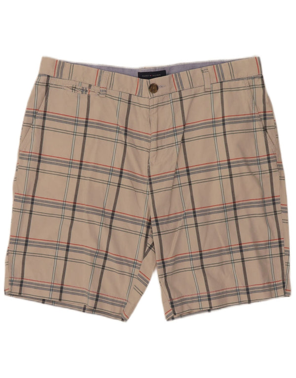 Tommy Hilfiger Mens Chino Shorts W36 Grande Off White Check Algodão