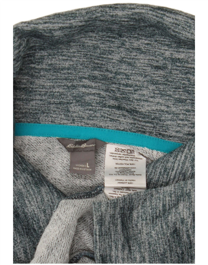 Jaqueta de treino feminina Eddie Bauer Reino Unido 16 grande poliéster manchado azul