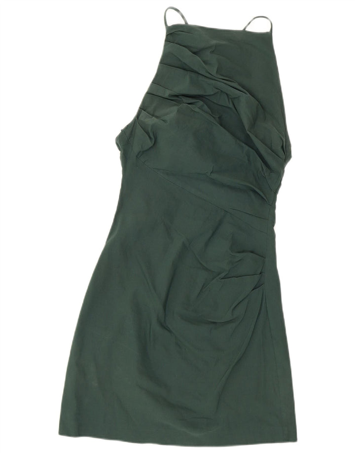 Vestido bodycon feminino Zara Reino Unido 8 pequeno verde