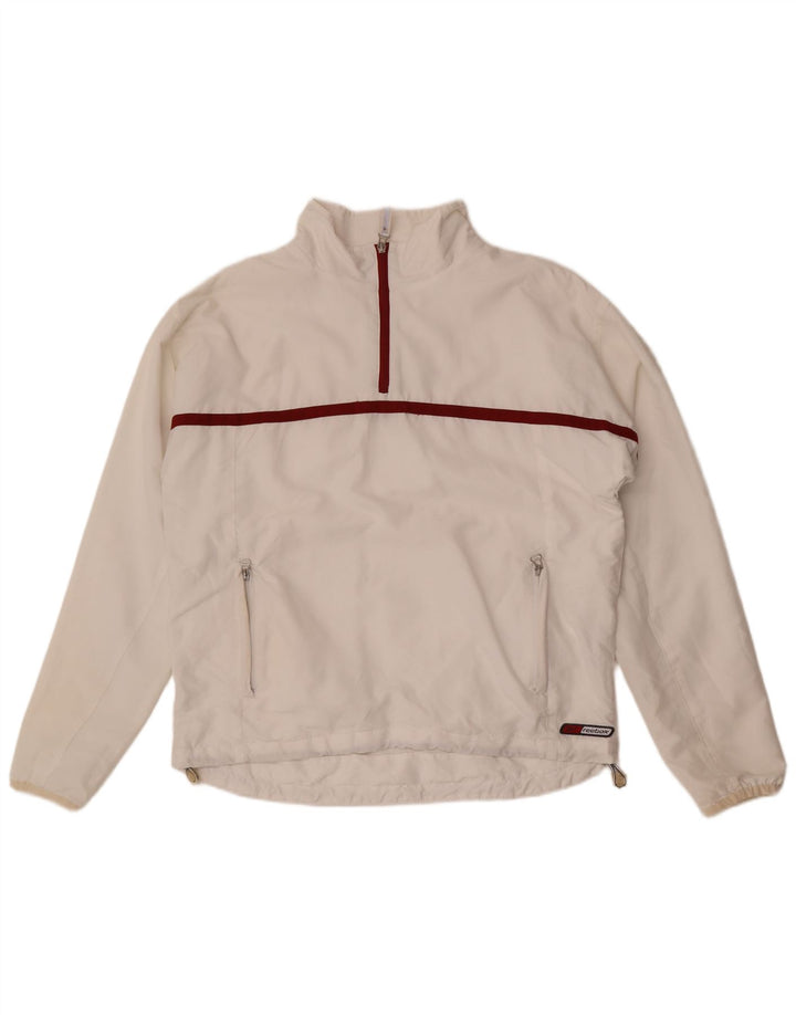 Reebok Mens Pullover Tracksuit Top Jacket UK 40 Médio Branco Colourblock