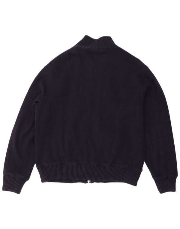 Suéter masculino Marks & Spencer Blue Harbor Cardigan grande algodão marinho