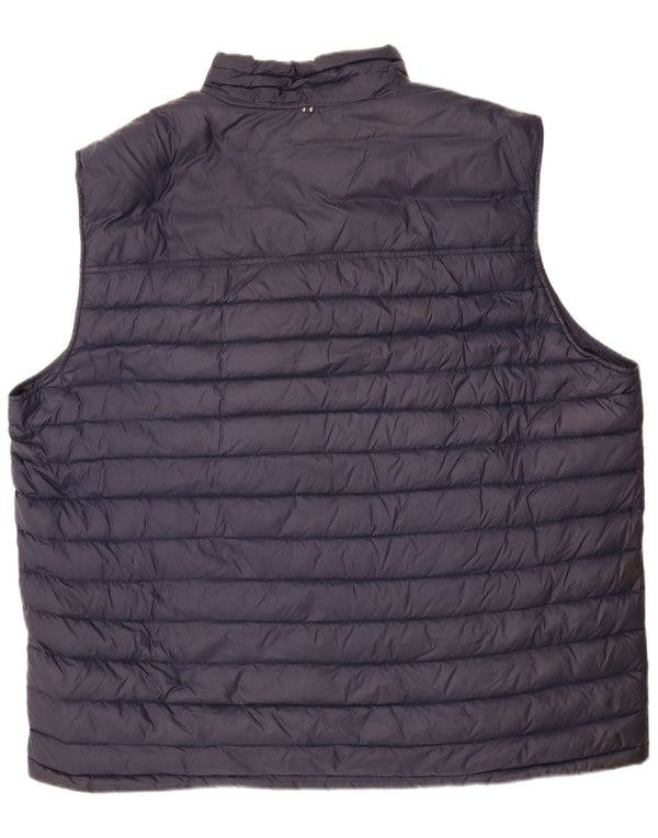 Colete alto acolchoado masculino Tommy Hilfiger UK 48 4XL azul marinho nylon