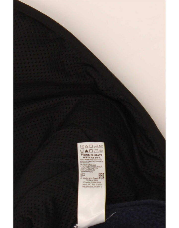 Jaqueta de lã masculina Marks & Spencer UK 46 3XL poliéster azul marinho