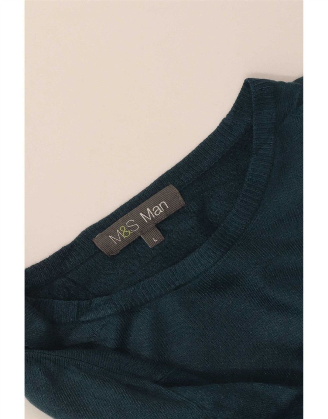 Suéter masculino Marks & Spencer com gola canoa grande verde