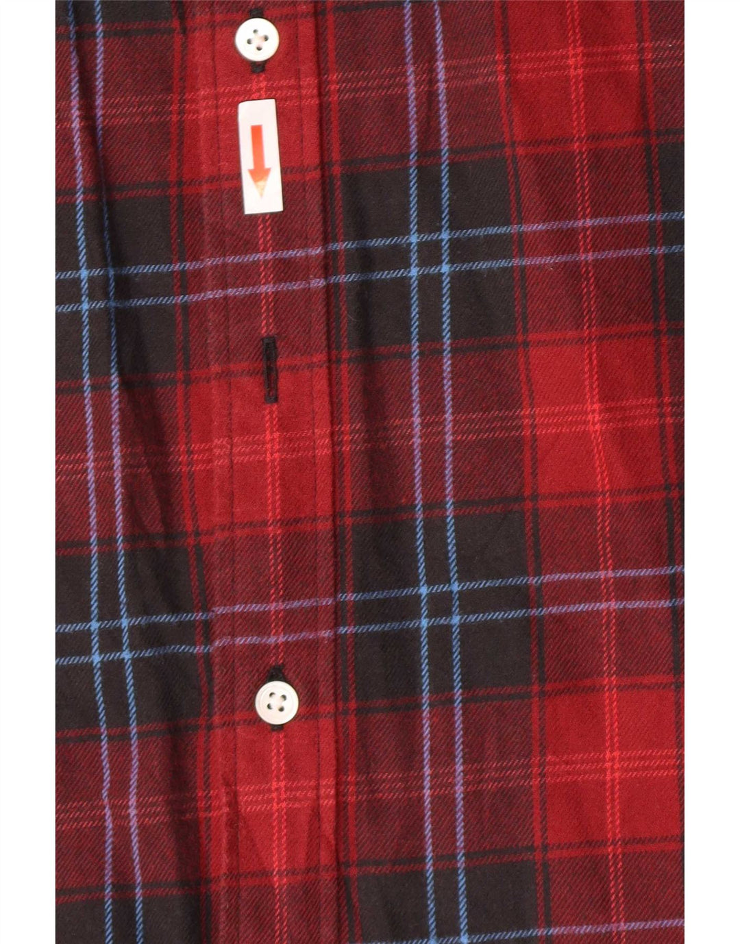 Camisa masculina de flanela Levi's grande algodão xadrez vermelho