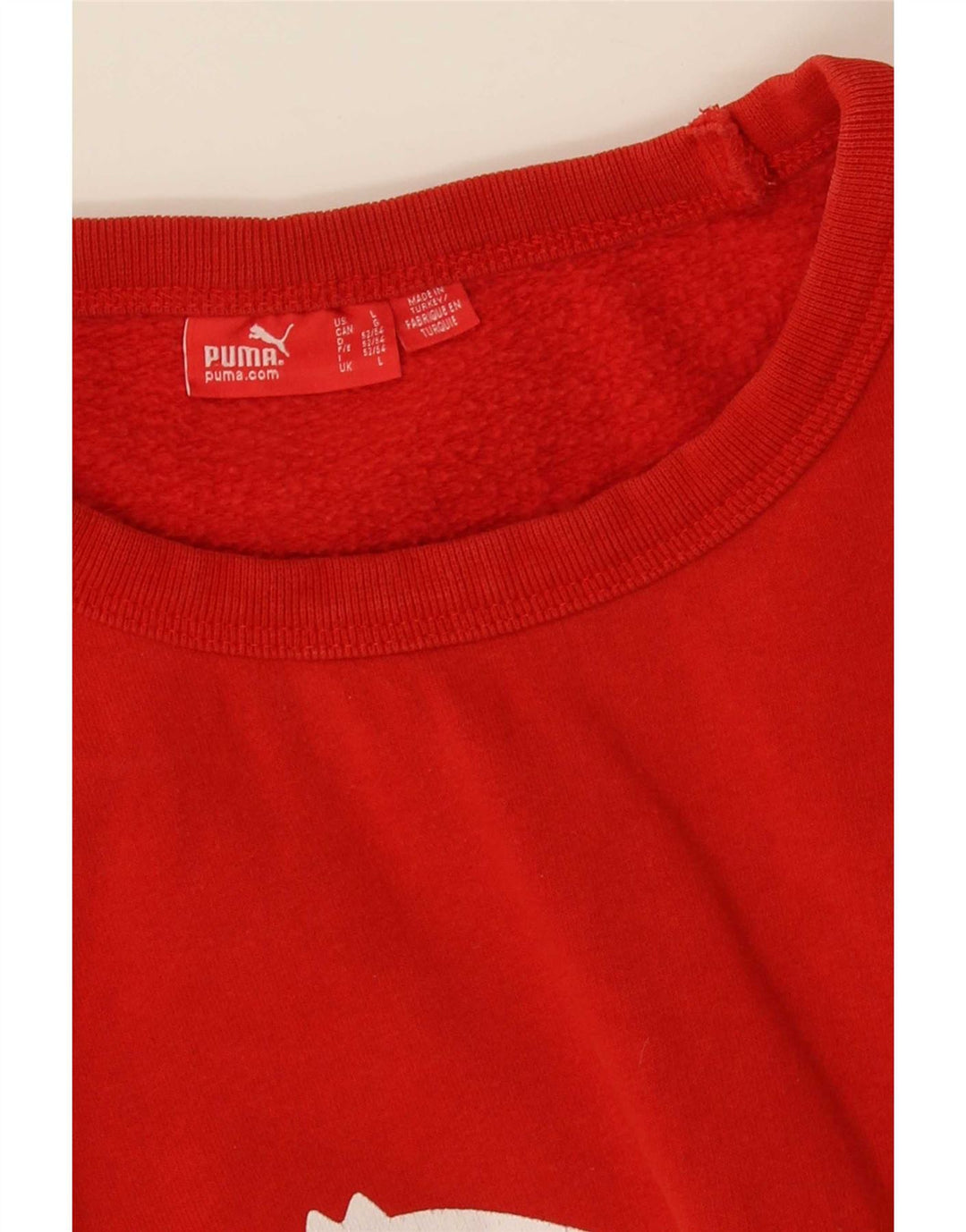 Puma Mens Graphic Moletom Jumper Grande Vermelho