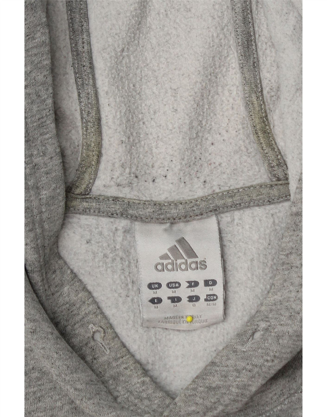 ADIDAS Mens Graphic Hoodie Jumper Médio Cinza