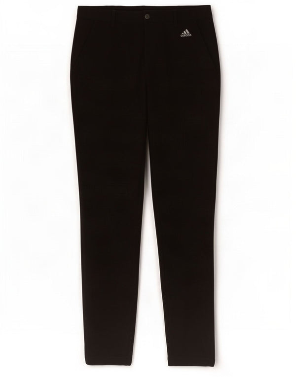 Adidas Mens Slim Chino Calças W32 L34 Poliéster Preto