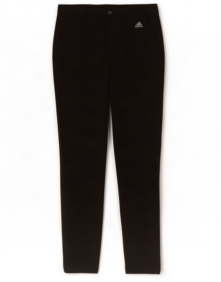 Adidas Mens Slim Chino Calças W32 L34 Poliéster Preto