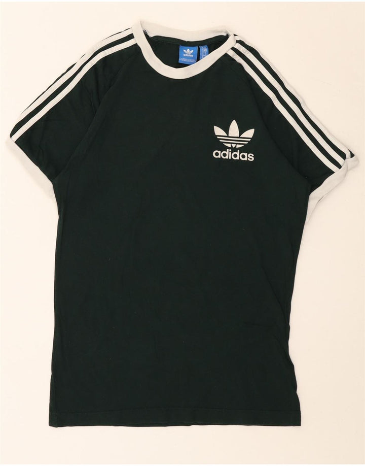 Adidas Mens Graphic T-Shirt Top Médio Algodão Verde