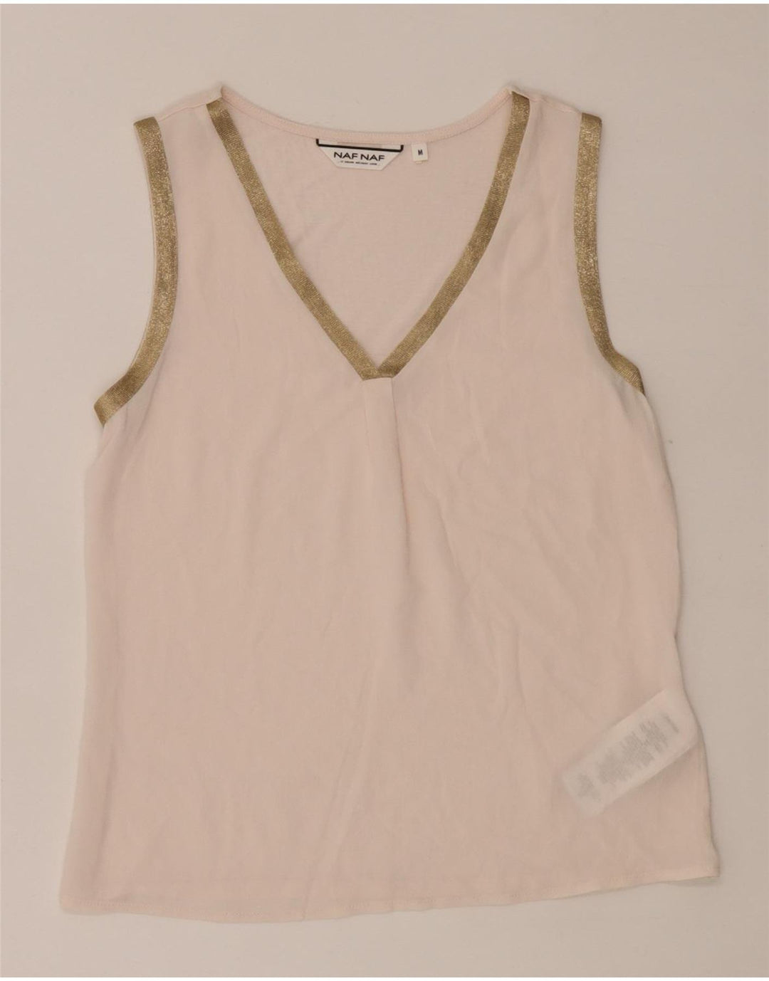 Colete transparente feminino Naf Naf UK 12 poliéster rosa médio