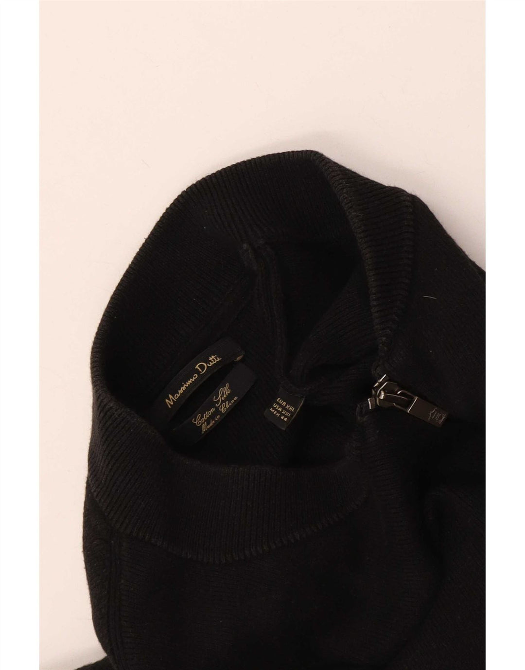 Suéter cardigã masculino Massimo Dutti 2XL algodão preto