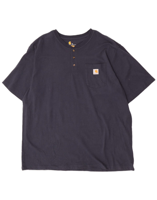 Camiseta masculina Carhartt Original Fit Top 2XL Algodão Azul Marinho