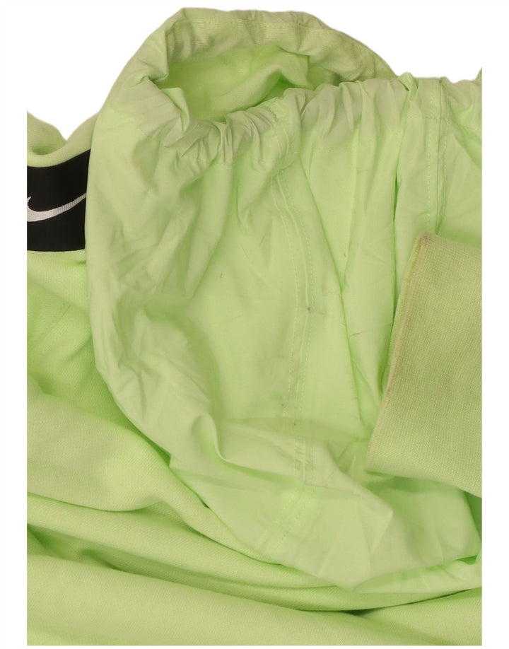 Nike Mens Hoodie Jumper Pequeno Algodão Verde