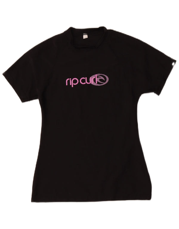 Camiseta feminina Rip Curl com estampa gráfica US 12 grande poliamida preta