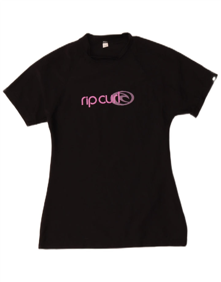 Camiseta feminina Rip Curl com estampa gráfica US 12 grande poliamida preta