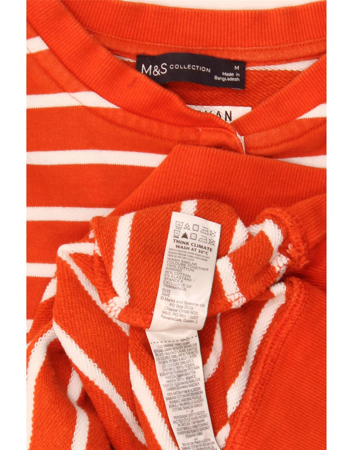 Suéter feminino Marks & Spencer UK 14 listrado laranja médio