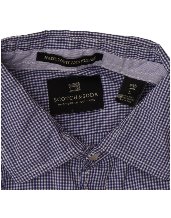 Camisa masculina Scotch & Soda grande guingão azul