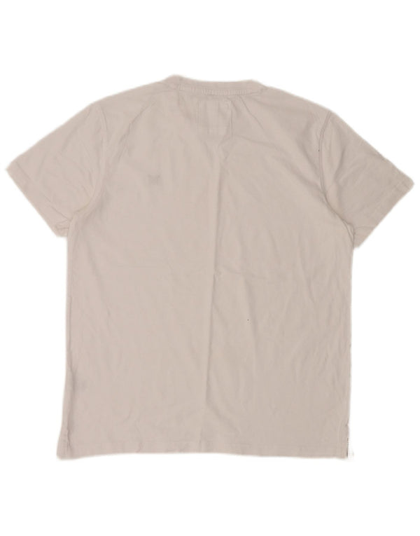 Camiseta masculina CREW CLOTHING Top grande de algodão branco