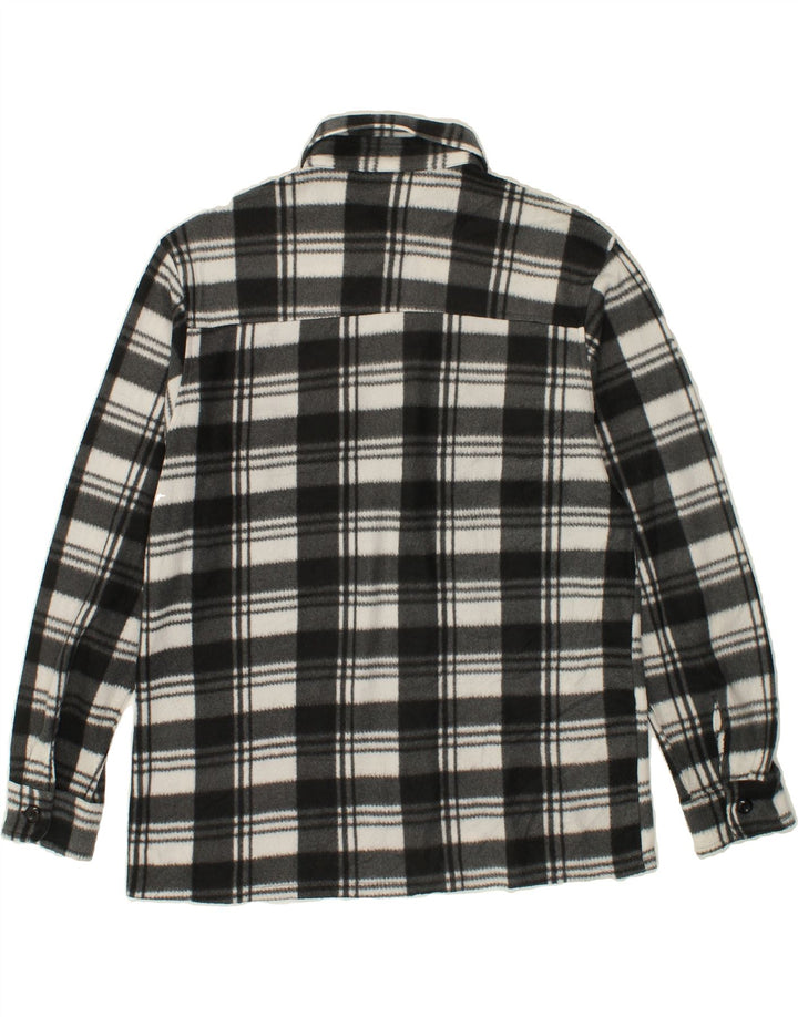 VINTAGE Mens Fleece Shirt 2XL Grey Check Cotton Vintage Vintage and Second-Hand Vintage from Messina Hembry 