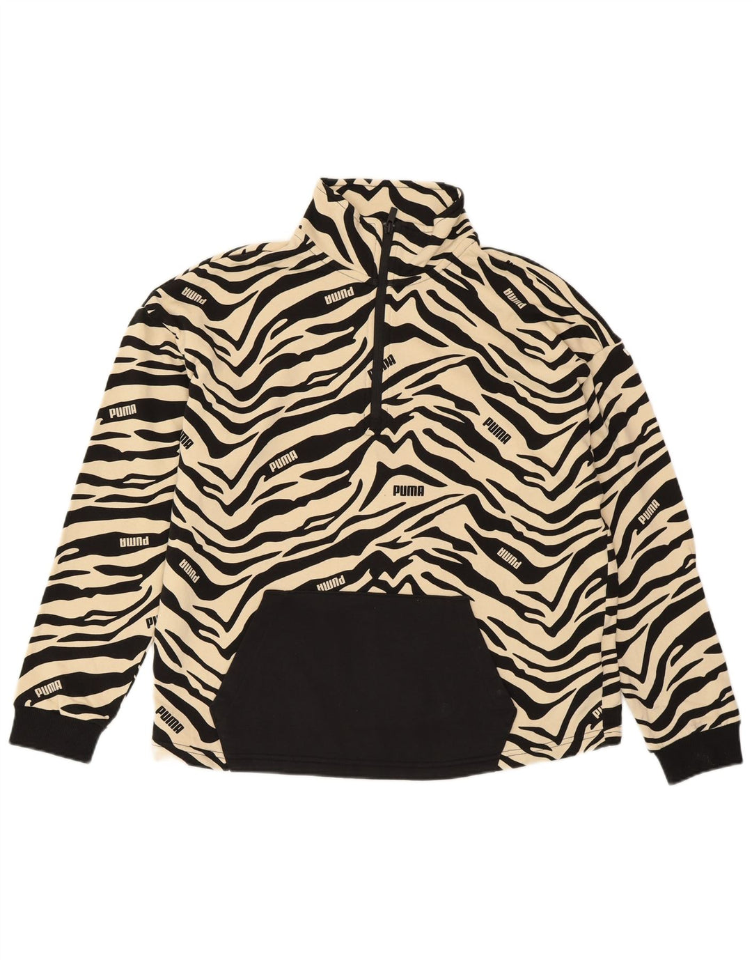 PUMA moletom feminino oversized jumper UK 14 médio off white