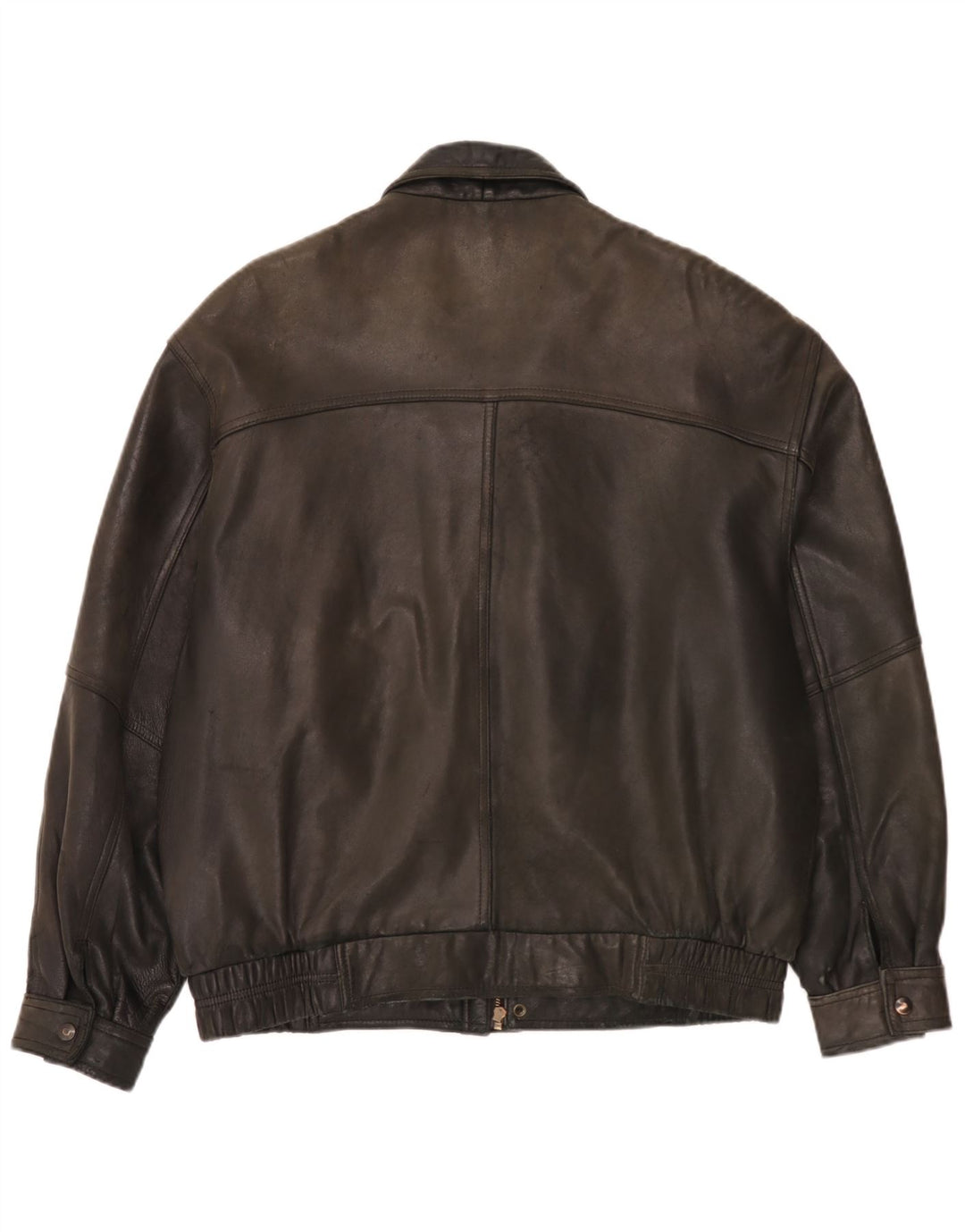 Jaqueta de couro masculina Itallo UK 40 grande preta