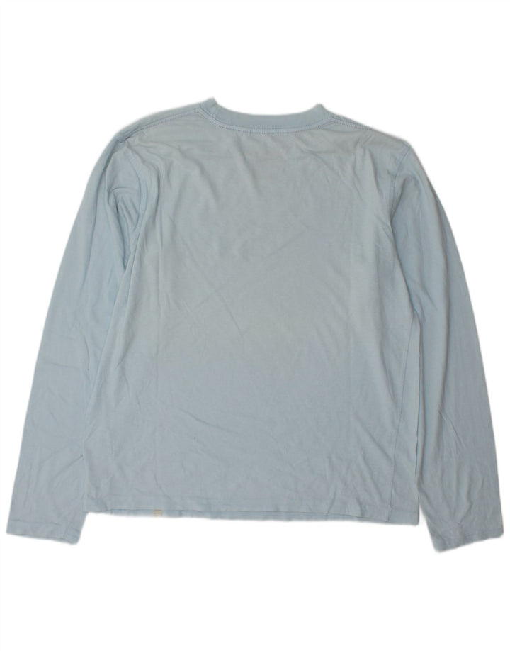 Timberland Mens Graphic Top Manga Comprida Grande Azul