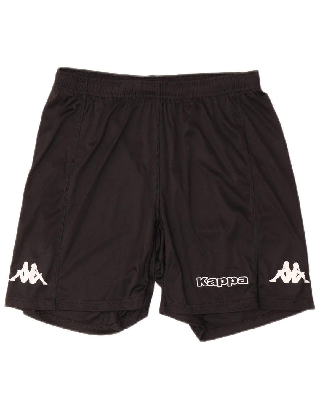 Kappa Mens Graphic Sport Shorts Médio Preto Poliéster