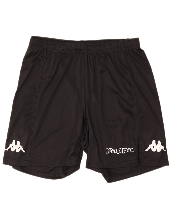 Kappa Mens Graphic Sport Shorts Médio Preto Poliéster