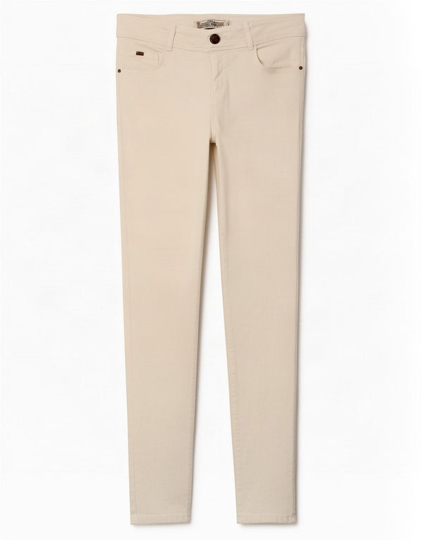 Zara Mulher Trafaluc Skinny Jeans EU 40 Médio W30 L32 Branco