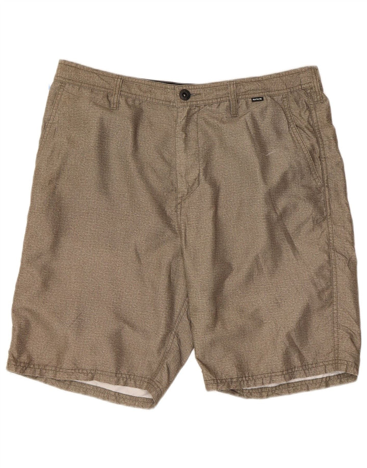 Hurley Mens Chino Shorts W34 Grande Poliéster Cáqui
