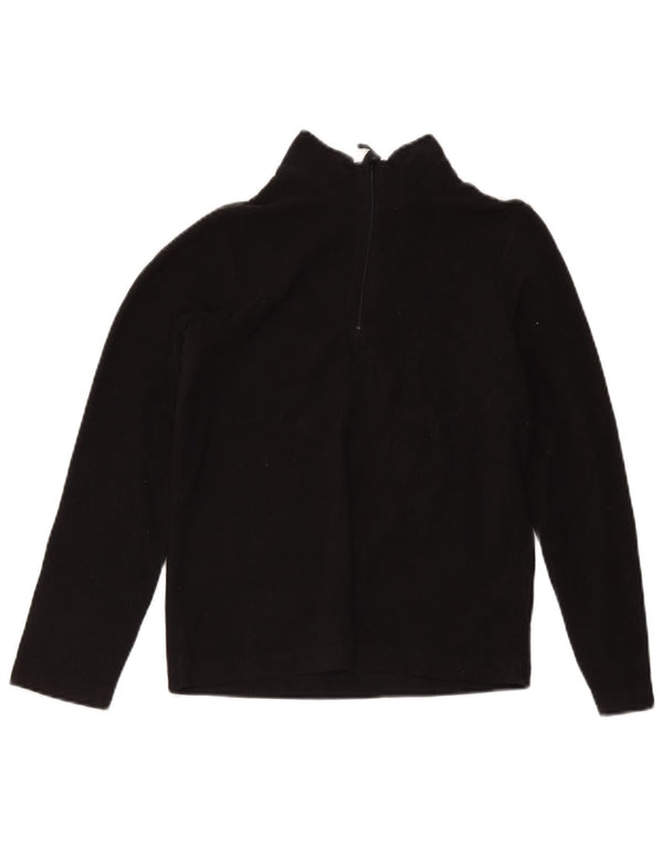 Mountain Warehouse Boys Zip Neck Fleece Jumper 11-12 anos de poliéster preto