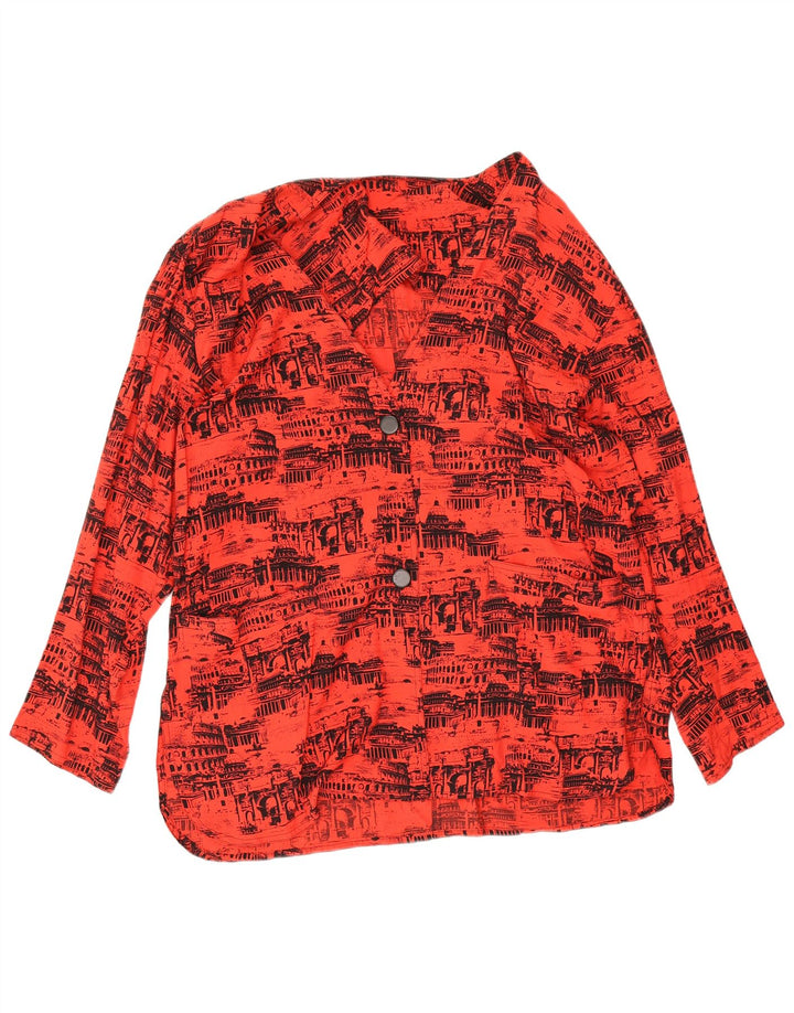 Conjunto feminino vintage de grandes dimensões com 2 peças IT 46 Viscose vermelha grande
