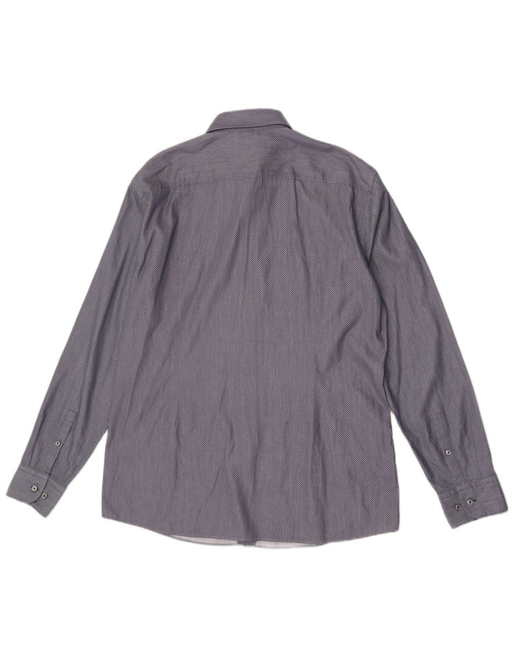 Camisa Slim Fit Masculina Hugo Boss Tamanho 17 43 XL Xadrez Azul