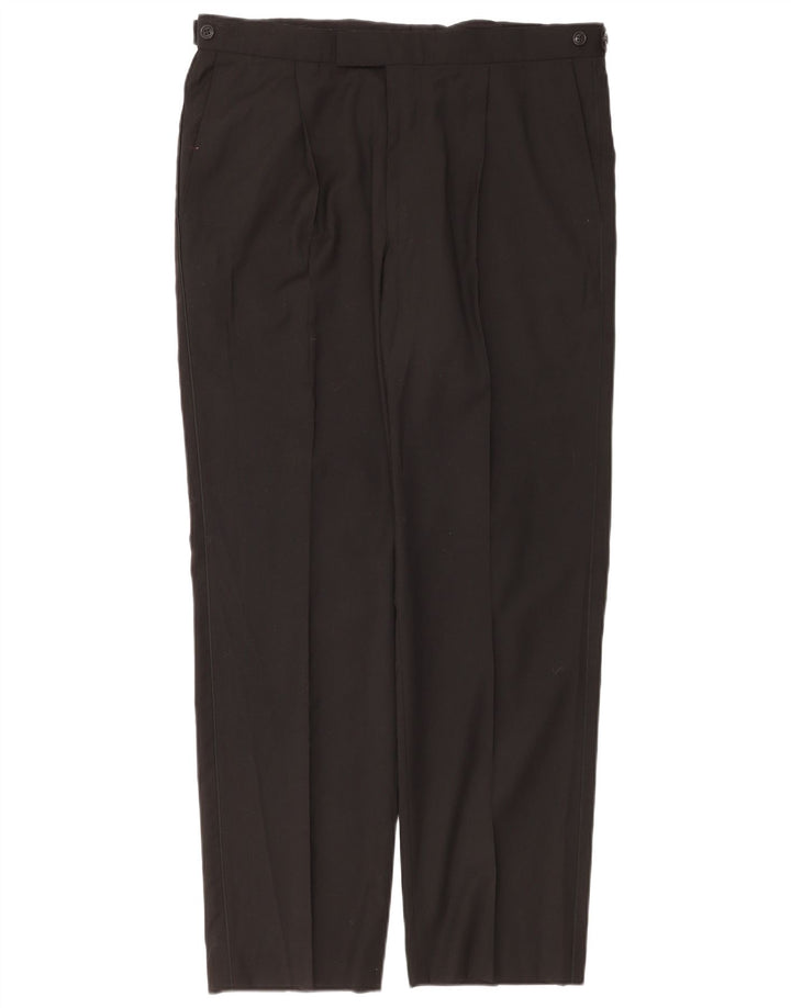 Calça masculina Marks & Spencer com pegged suit W36 L31 poliéster preto