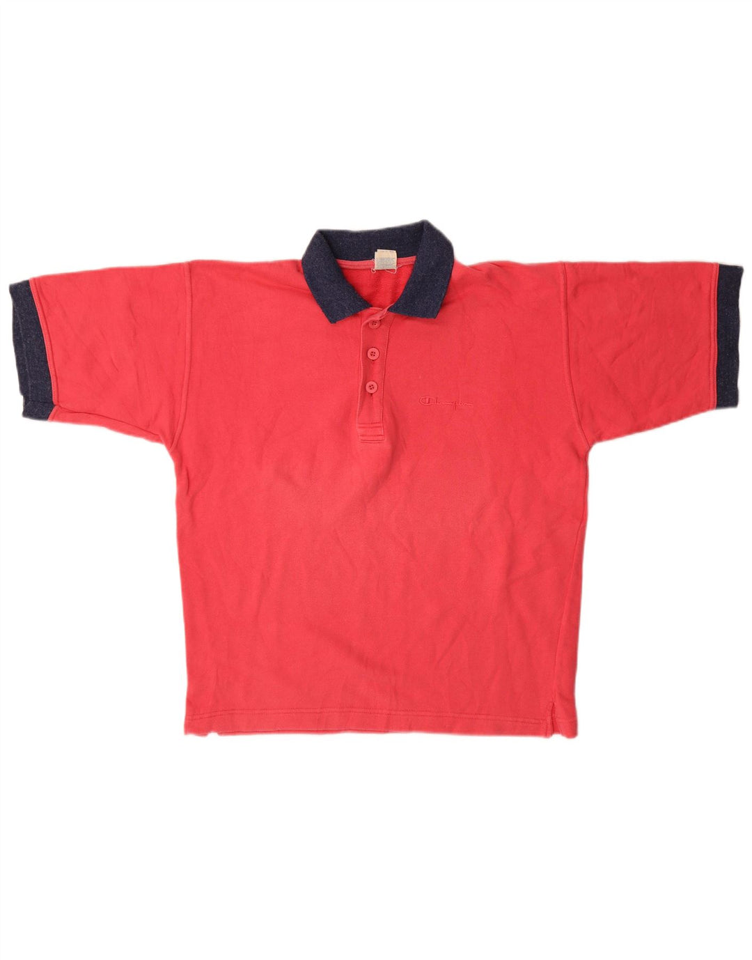 Camisa polo masculina CHAMPION pequena rosa algodão