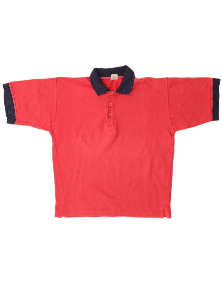 Camisa polo masculina CHAMPION pequena rosa algodão