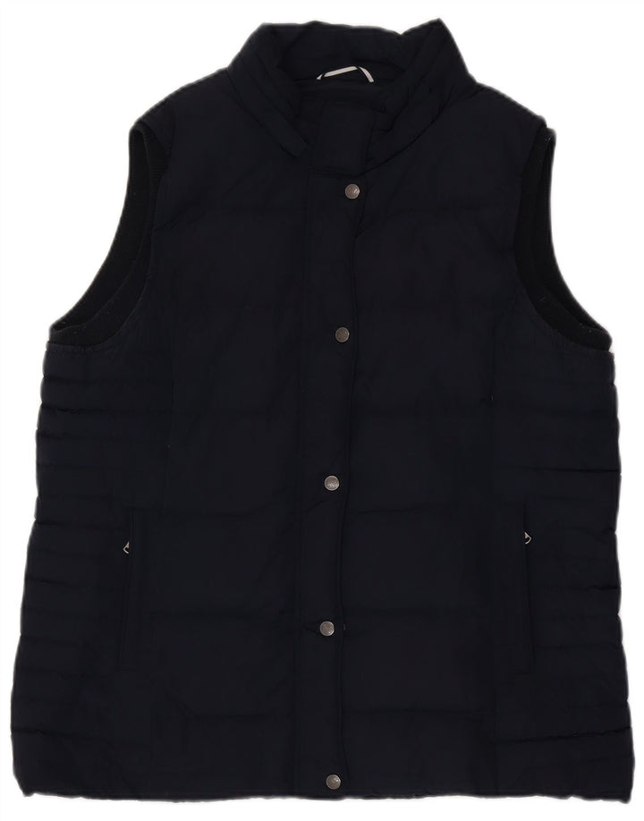 Colete regular feminino da Crew Clothing UK 16 grande poliéster azul marinho