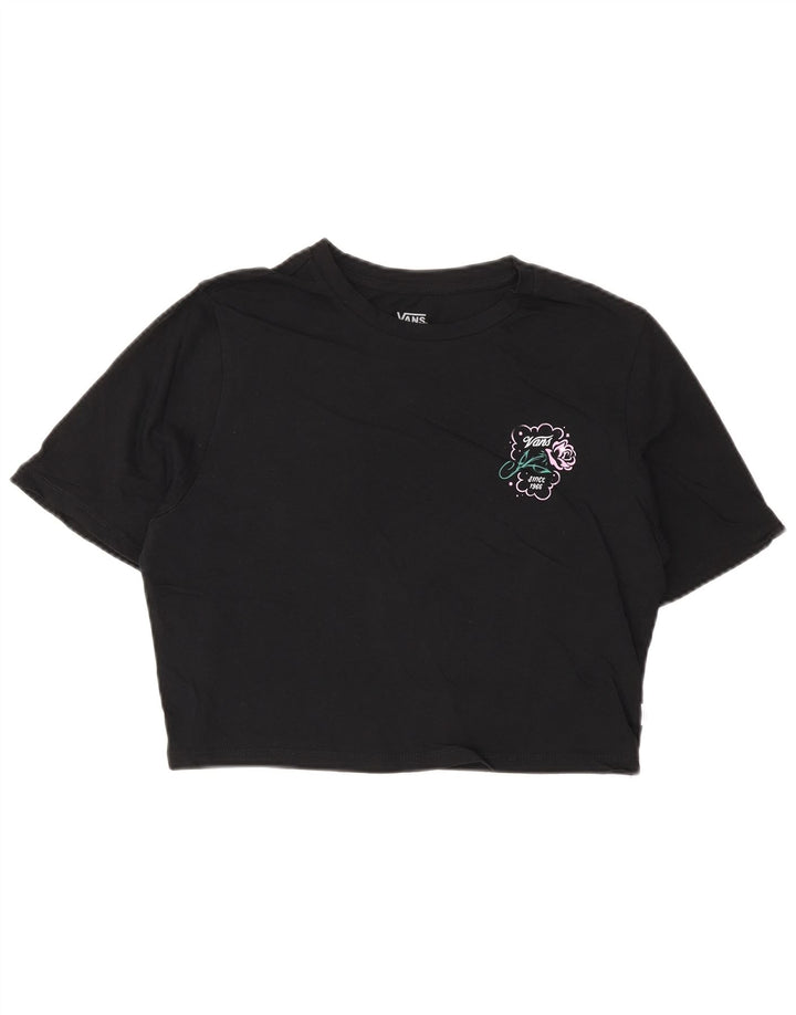 Camiseta feminina Vans Crop Graphic UK 12 Médio Preto